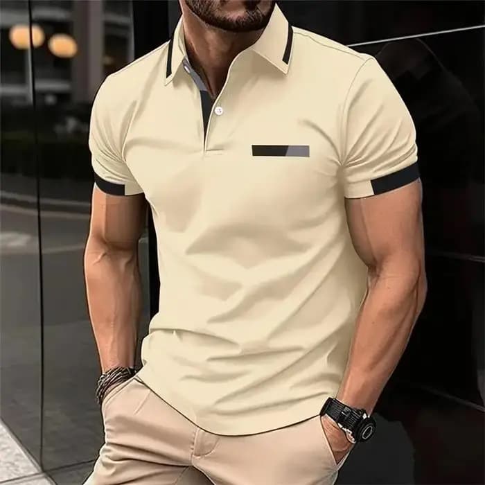 T-shirt de sport décontracté pour homme, polo de sport élastique à manches courtes pour la course et