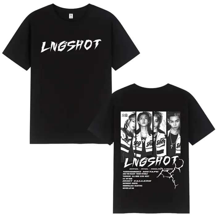 T-shirt coréen Kpop Lngshot OHYUL RYUL WOOJIN LOUIS pour hommes et femmes