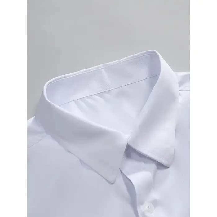 2025 chemise pour hommes flambant neuf couleur unie à manches longues intelligent décontracté quatre saisons élastique
