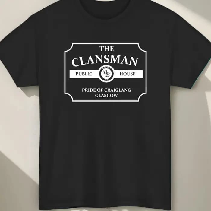 T-shirt pour hommes Still Game Clansman Pub