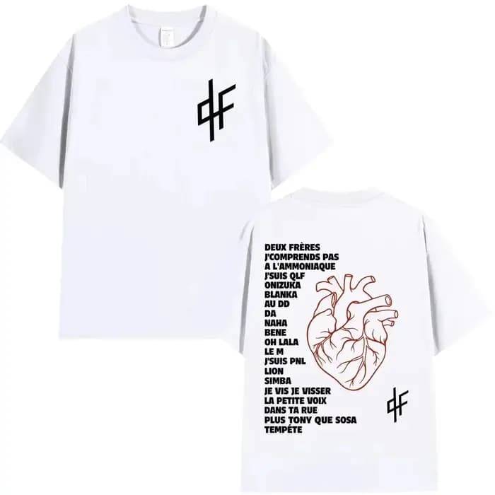 T-shirt graphique 2026 Rapper PNL Le Monde Chico Album pour hommes et femmes