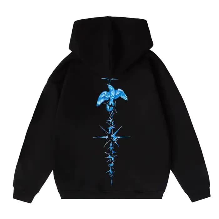 Sweat à capuche imprimé graphique côté lumineux pour hommes