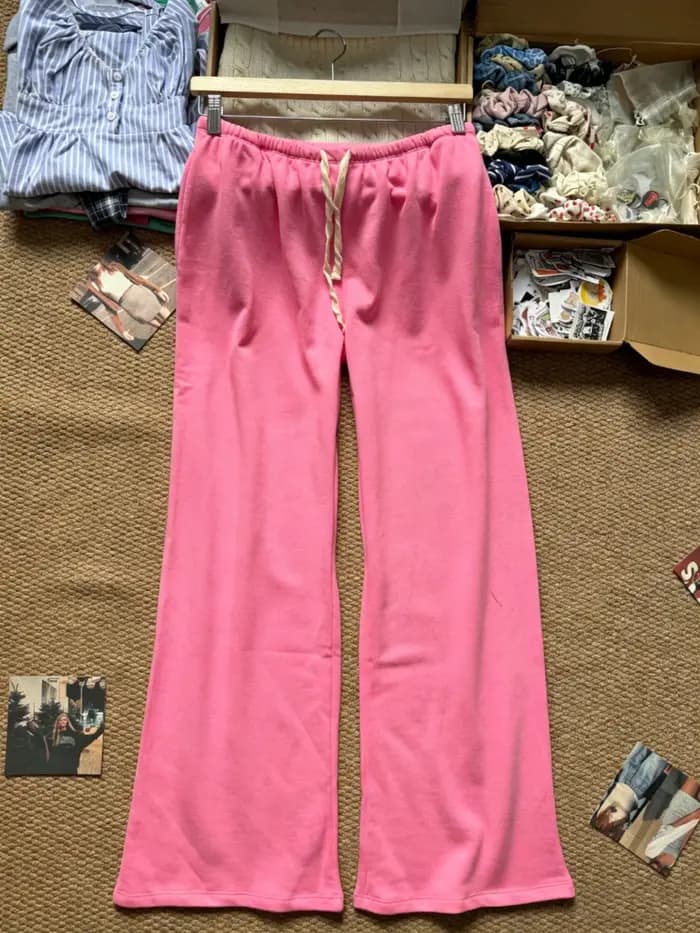 Mode électrique bleu cordon Joggers pantalons de survêtement femmes automne décontracté taille haute pantalon à jambes