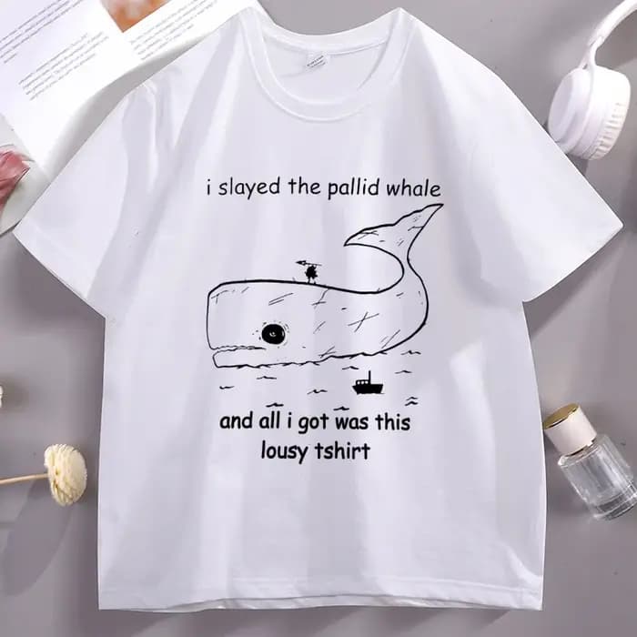 Limbus Company Whale T-shirt imprimé à manches courtes pour hommes et femmes