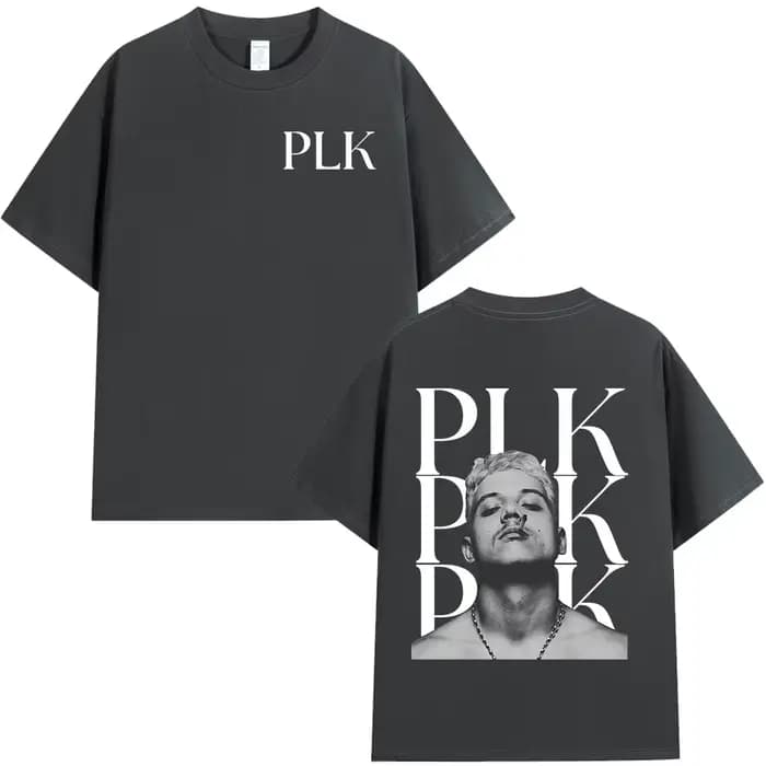 Rappeur PLK visage graphique T-shirt hommes femmes vêtements mode Hip Hop musique T-shirts décontracté coton manches