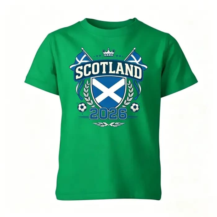 T-shirt de supporter d'Écosse 2026 – Vêtements et accessoires de football – Cadeau pour les fans