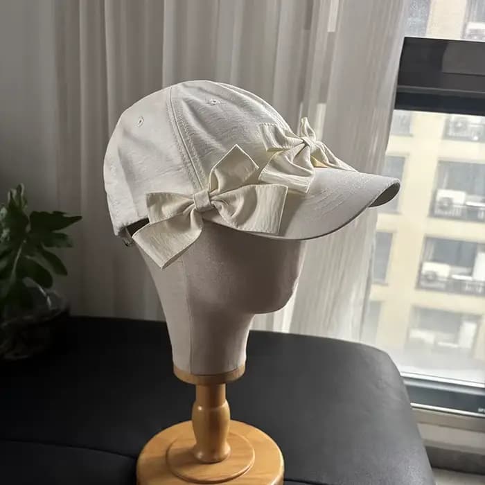 Casquette de baseball coréenne à nœud papillon pour femme