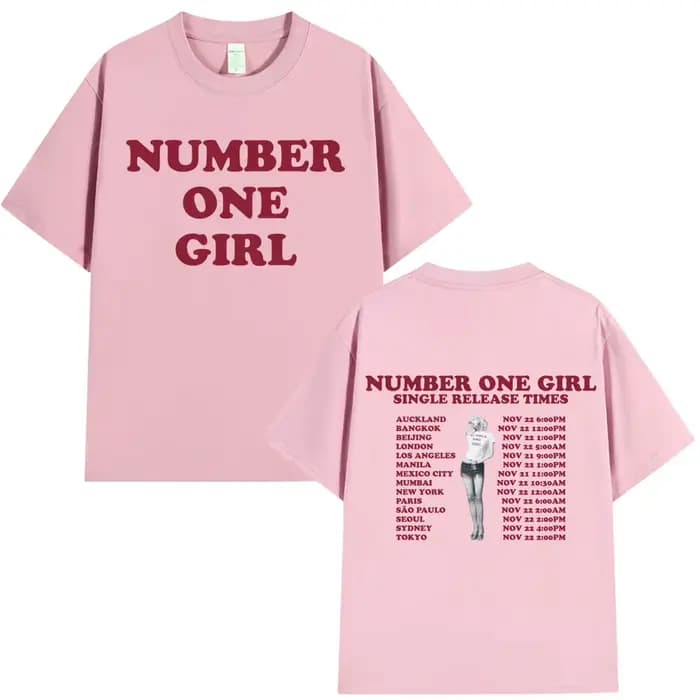 Rosé numéro un fille T-shirt hommes femmes vêtements Harajuku