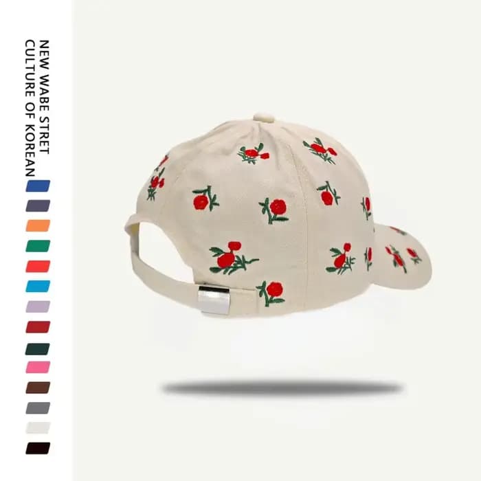 Nouvelle casquette de baseball brodée motif rose pour hommes et femmes
