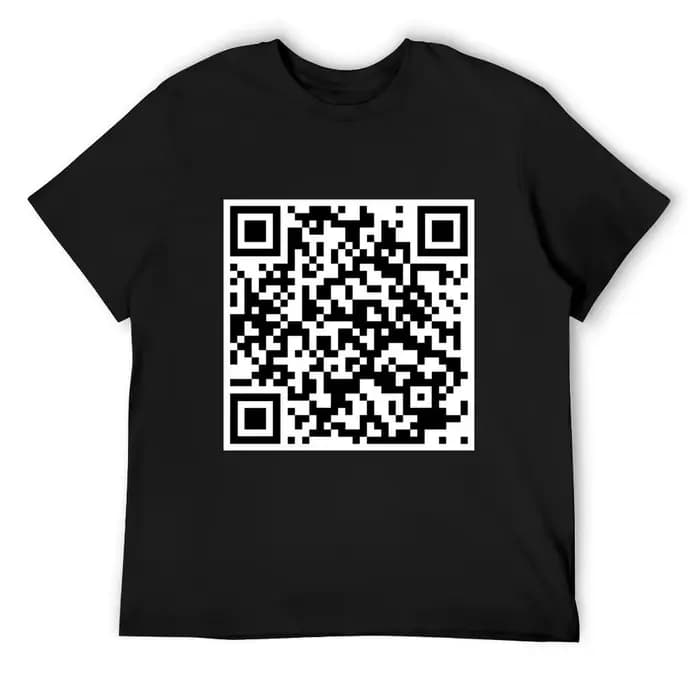 Rick Astley - T-shirt avec code QR Never Gonna Give You Up