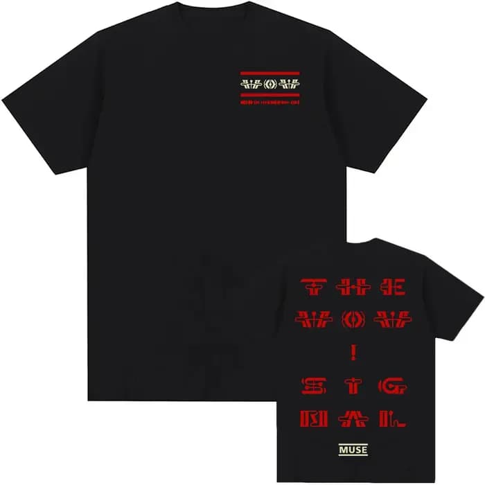 Muse The Wow! T-shirt Signal rétro avec impression graphique Hip Hop, vêtements esthétiques conforta