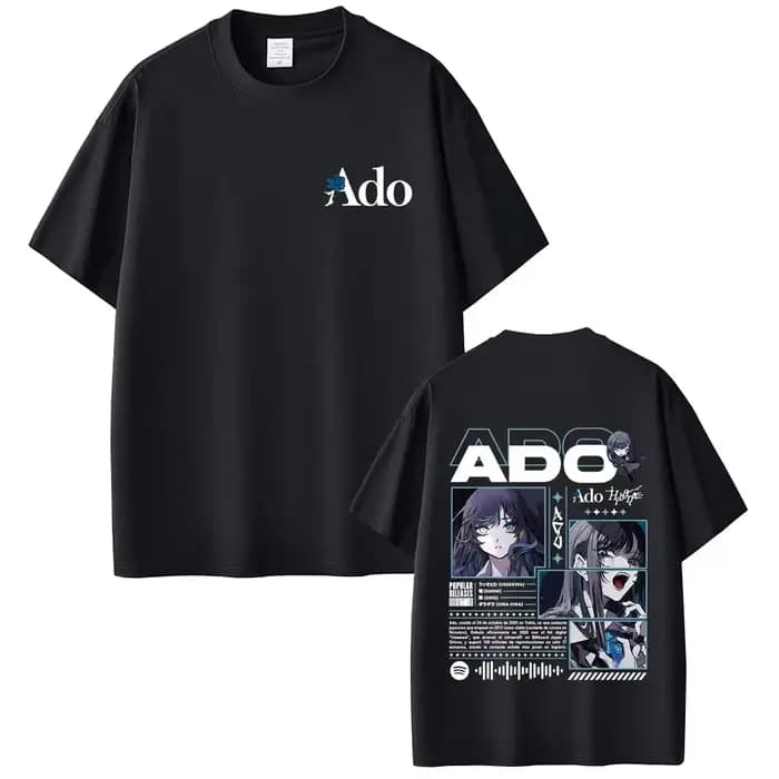 Ado World Tour 2025 Hibana T-shirt homme mode décontracté doux coton T-shirt hommes femmes mode Styl