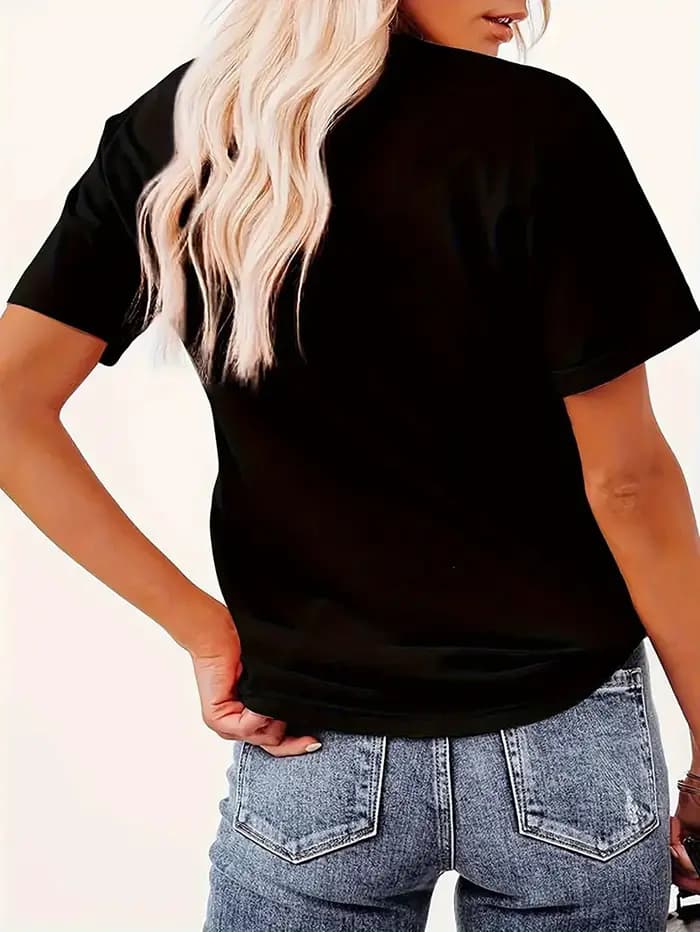 T-shirt à imprimé graphique Candy Crew pour femmes