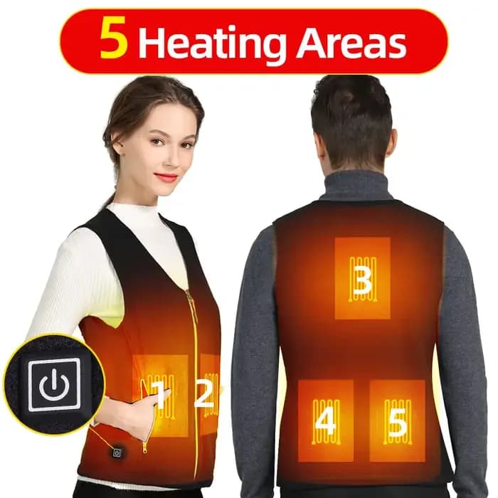 Gilet chauffant 10 zones pour hommes et femmes