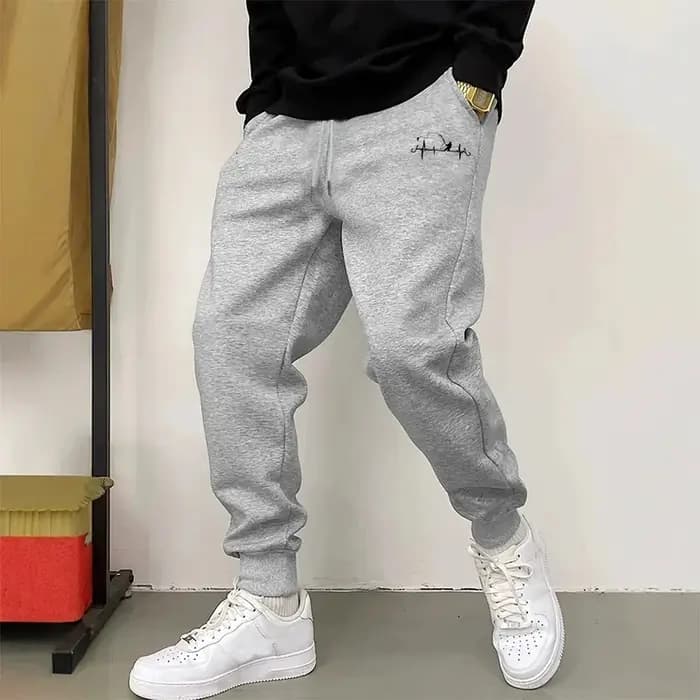Pantalon de survêtement pour homme, imprimé, décontracté, long, pour activités de plein air, course à pied, sport, jogging, taille élastique, mode streetwear, vêtements de sport.