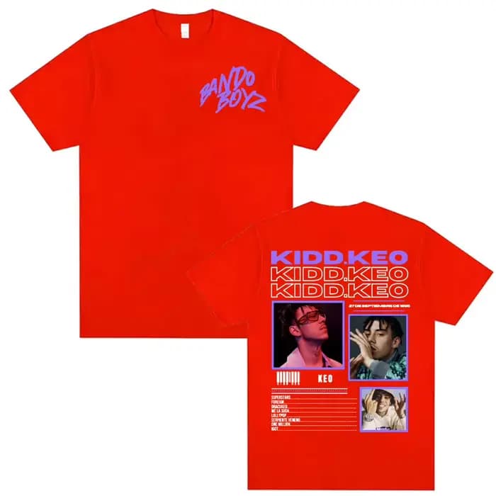 Rappeur Kidd Keo Bando Boyz Tour graphique t-shirts hommes femmes mode Hip Hop Streetwear T-shirt co