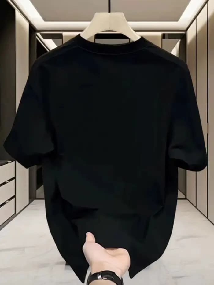 Le T-shirt à manches courtes haut de gamme de la nouvelle marque 2025 est polyvalent pour l'automne et l'hiver