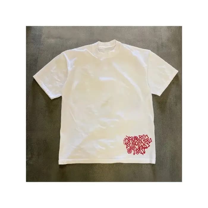 T-shirt à manches courtes avec imprimé rose abstrait rouge, t-shirts décontractés unisexes pour homm