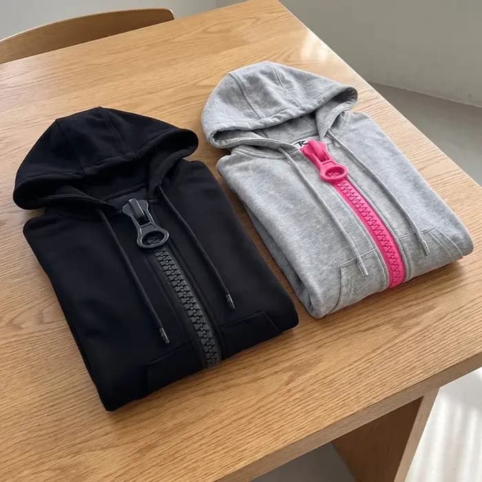 Sweat à capuche zippé vintage pour femme