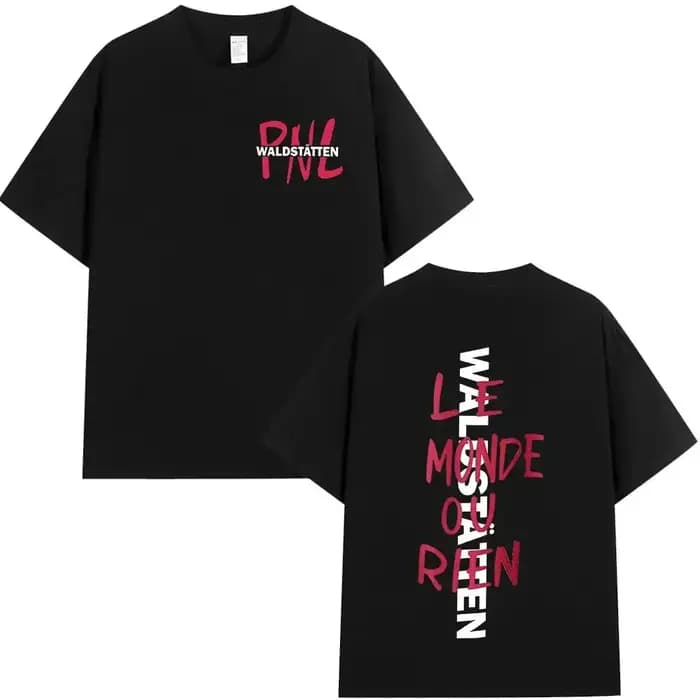 T-shirt imprimé motif chanteur de rap français PNL Le Monde Chico