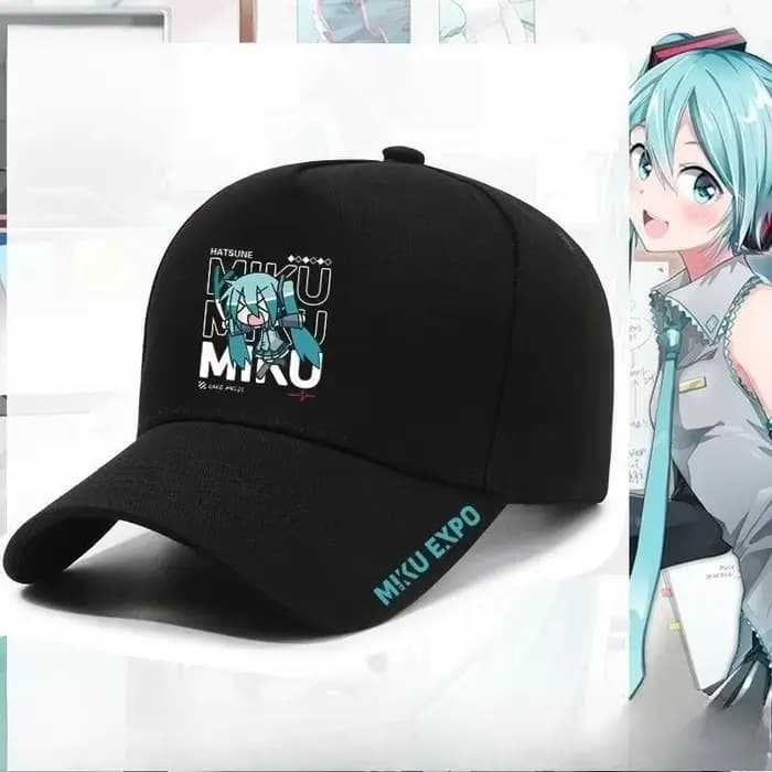 Casquette de baseball Hatsune Miku, mignonne et kawaii, imprimé Vocaloid Anime, réglable, en coton,