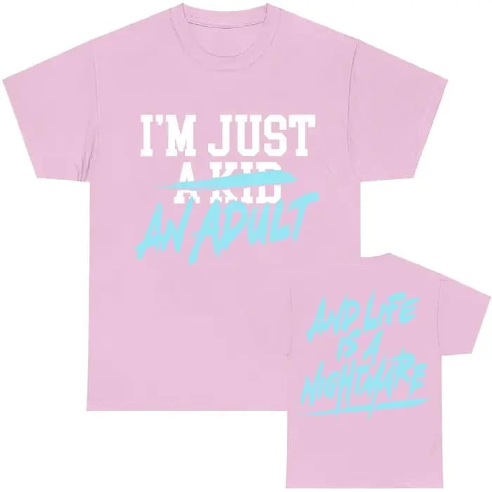 T-shirt I'm Just A Kid SIMPLE PLAN Design Graphic