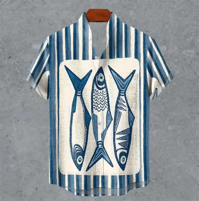 Retro Heritage Tee 2024 Hommes Mottled Art Print Col debout Manches courtes Confort Fit S-5XL 