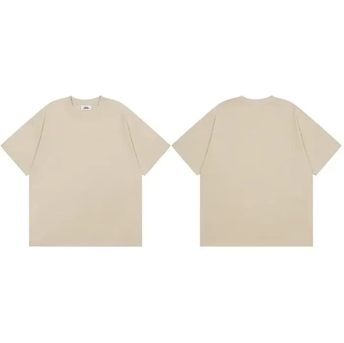 Été 2025 hommes plaine T-Shirt Streetwear 100 coton T-Shirt couleur unie Harajuku décontracté T-Shir