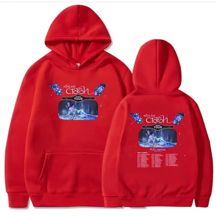 Kehlani-Pull à capuche Crash World Tour avec impression graphique pour femme