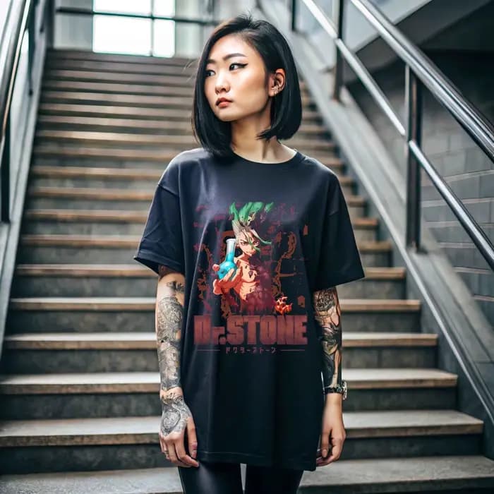 Dr. Stone T-Shirt Senku Ishigami Ryusui Asagiri Seiyuu chemise Vintage cadeau 149