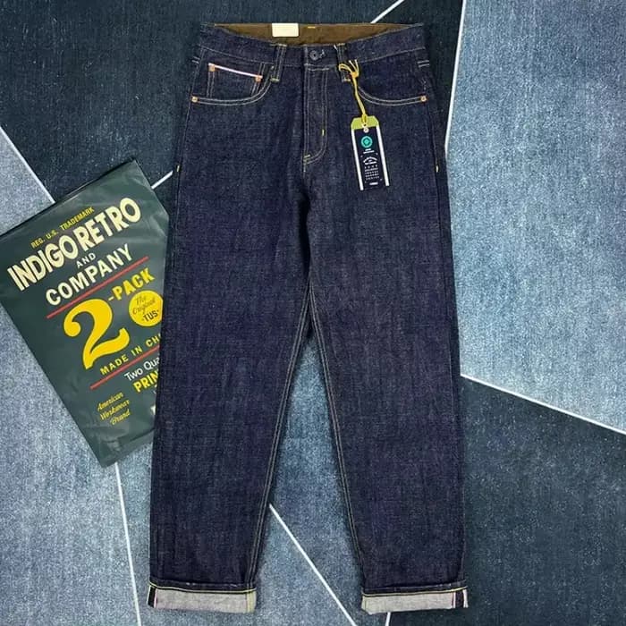 16oz haute qualité rose Selvadge Denim jean pour hommes coton lavé pantalon brut bleu américain Vint