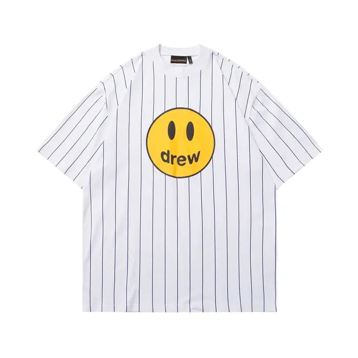 Drew House - Vente Flash : T-shirt imprimé avec logo pour homme et femme, coupe ample à manches cour