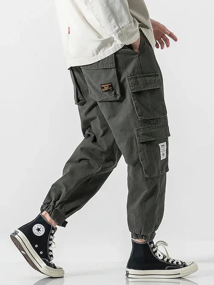 Pantalon cargo jogger streetwear coréen pour homme