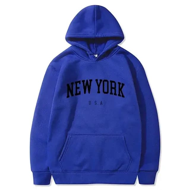 Hommes femmes New York états-unis ville sweats à capuche mode lettre imprimé graphique sweats ample décontracté Harajuku pull à capuche vêtements de sport