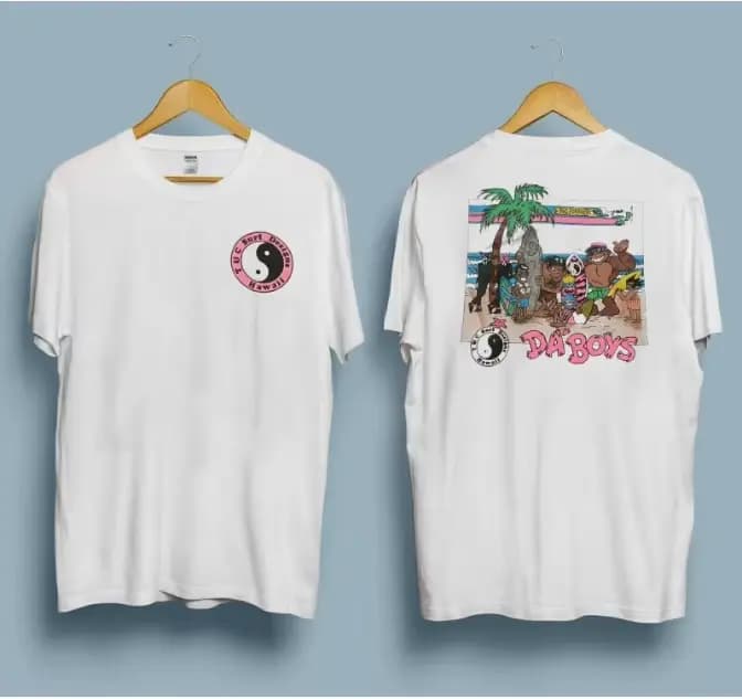 Tout nouveau T-shirt T&C Town&Country Surf Designs des années 80 avec style de skateboard hawaïen