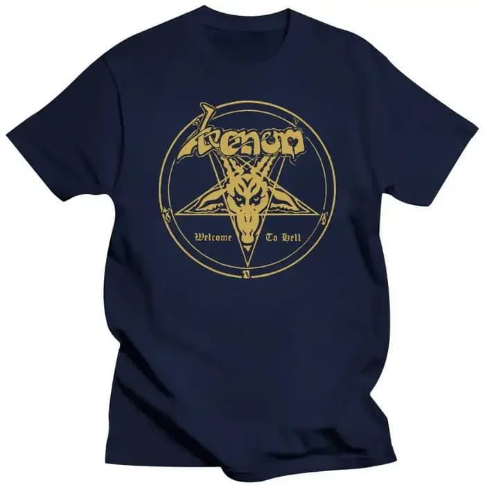Venom Metal Band Welcome to Hell Album T-shirt noir pour homme