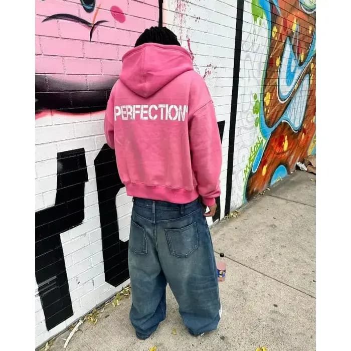 Hommes 07 sweat à capuche jaune américain rétro imprimé graphique coton épaissi surdimensionné Streetwear pull