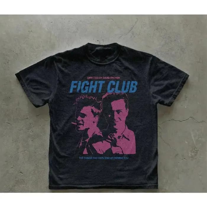 T-shirt Fight Club, style rétro