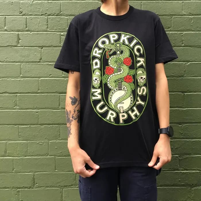 Dropkick Murphys T-Shirt Vintage 100% coton pour hommes, col ras du cou, manches courtes, vêtements