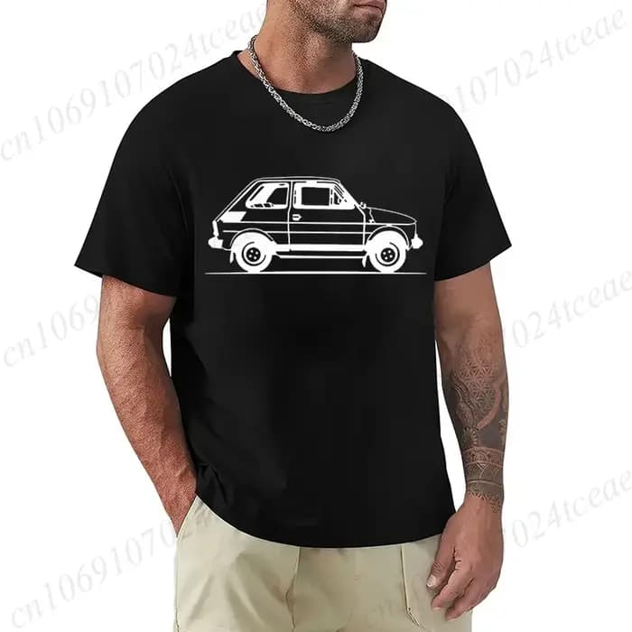 Brand Design T-Shirts Summer New Classic Old Car Print Man Fashion