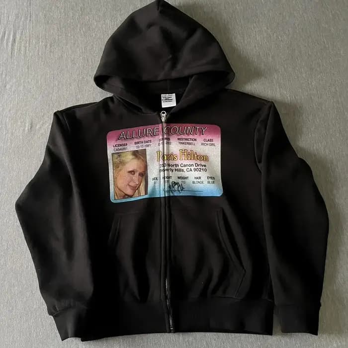 Sweat à Capuche Rétro avec Fermeture Éclair pour Homme et Femme, Vêtement Harajuku, Hip Hop, Gothiqu