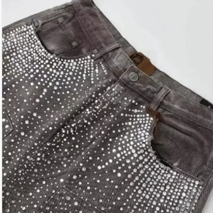 Nouveau short en jean à bord déchiré délavé de rue de marque américaine à la mode