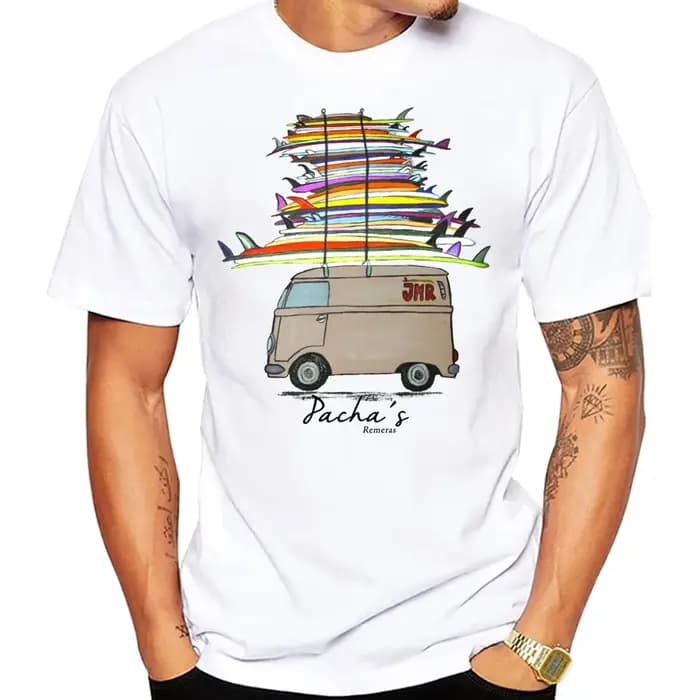 AMEITTE Miami plage scène voitures hommes t-shirt graphique Vintage
