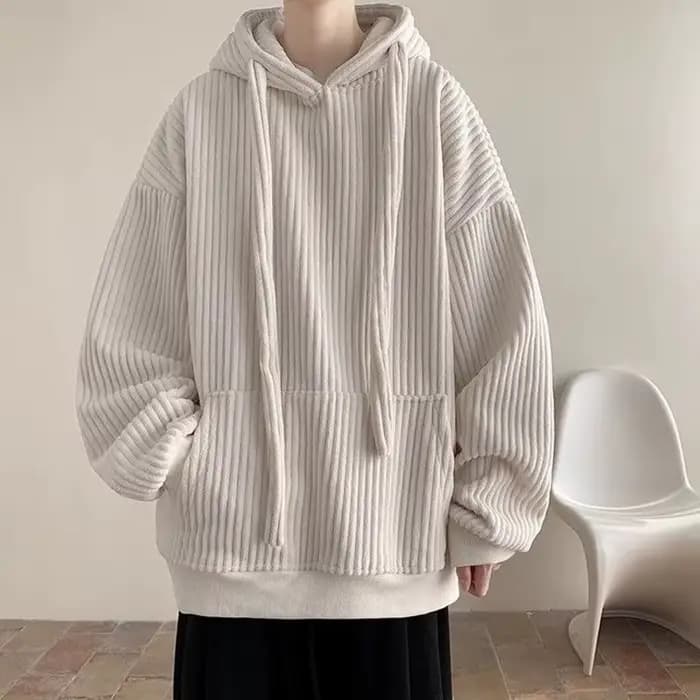 Sweat à capuche en velours côtelé Wstring pour homme
