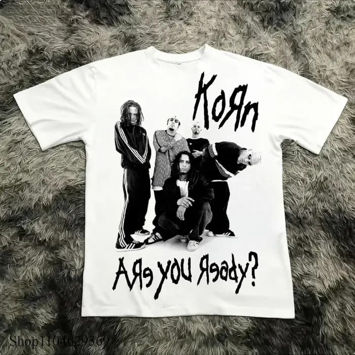 Korn Follow The Leader T-shirt en coton imprimé double face Metal Band Tee pour hommes et femmes