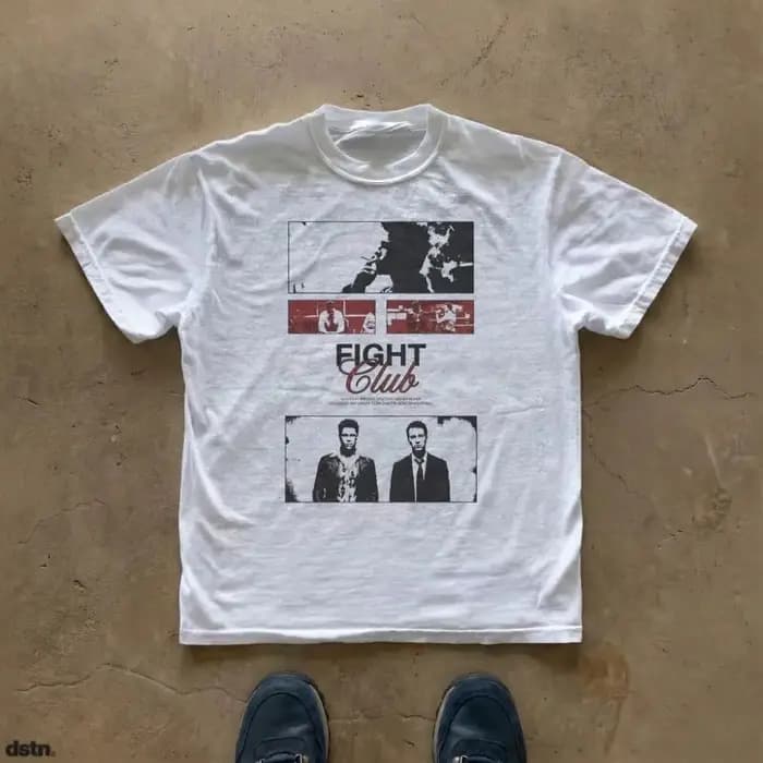 T-shirt graphique avec citation de film Fight Club