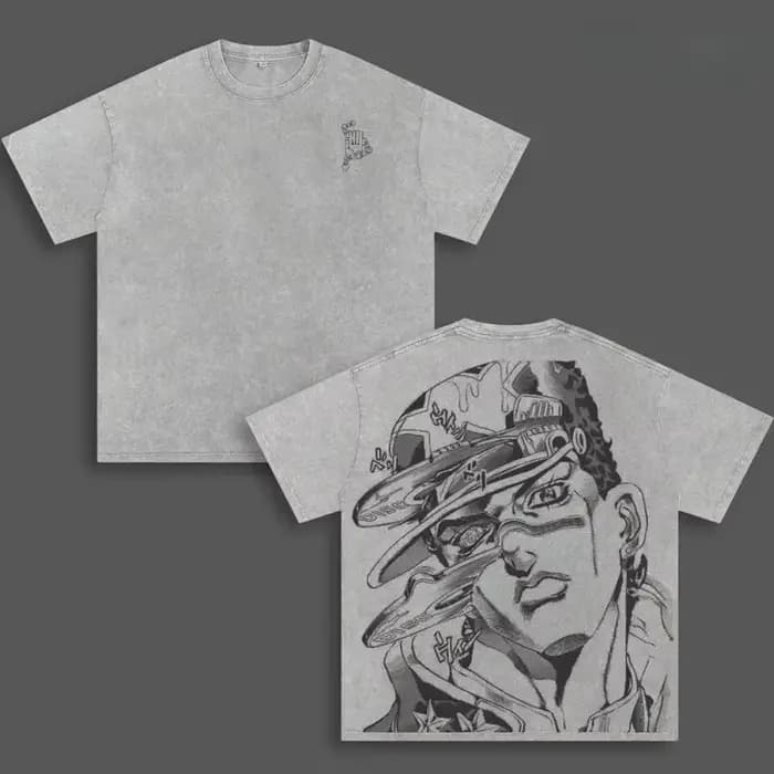 T-shirt graphique Anime JoJo's Bizarre Adventure Joutarou pour hommes et femmes