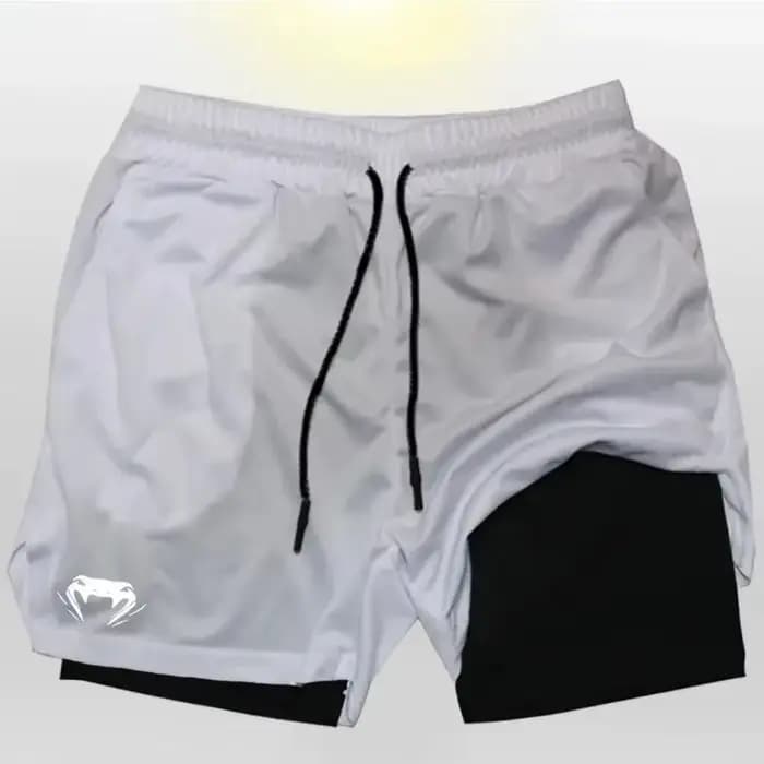 2025 nouveau VENOM hommes Fitness entraînement Double couche Shorts 2-en-1 séchage rapide gymnase plage course