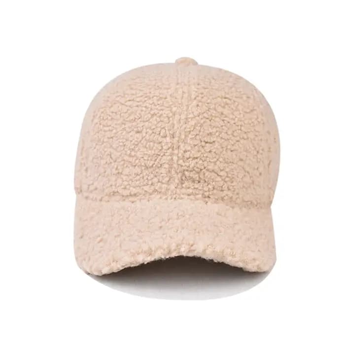 Casquettes de baseball en laine d'agneau vert beige FS pour hommes