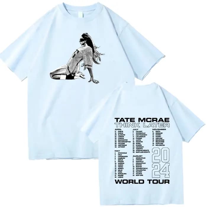 Tate McRae-T-shirt à manches courtes et col rond